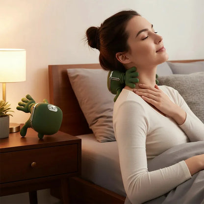 S - Masajeador de cuello con manos verde
