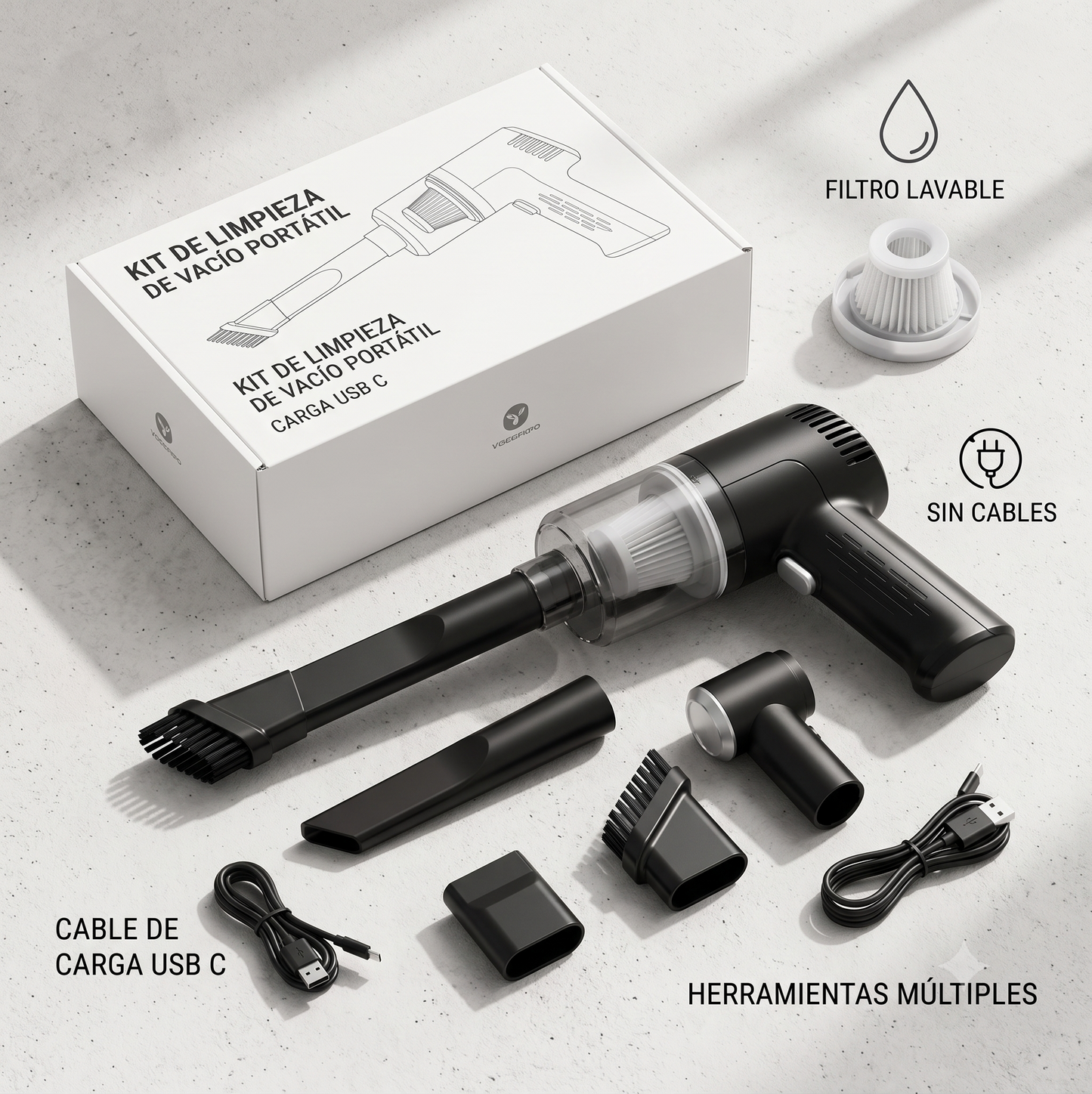 Mini Aspiradora DE AUTO PORTATIL